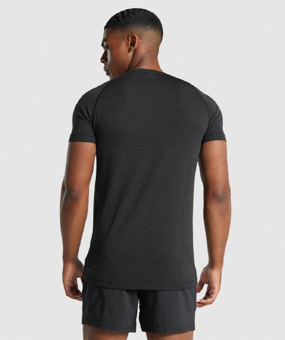 T Shirts Gymshark Vital Light Seamless Hombre Negras | CO 3320NWY